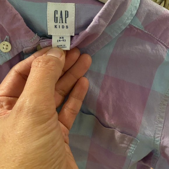 Boys Gap Gingham Button Down, 4T - Picture 2 of 4